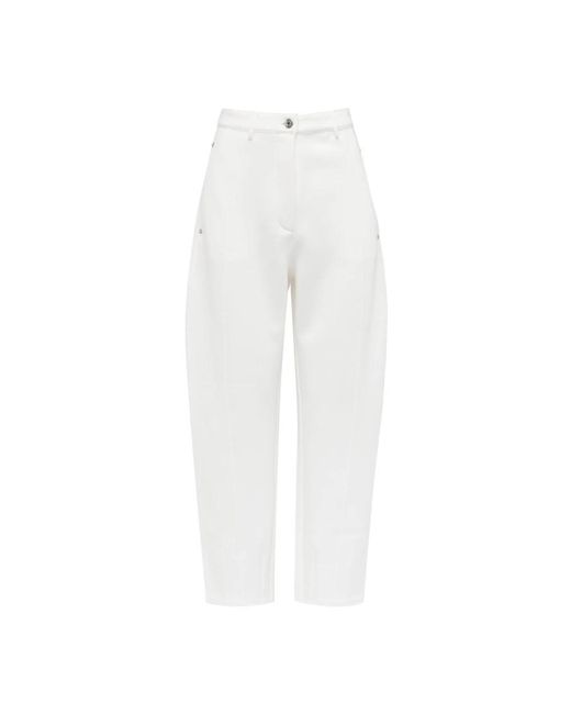 Max Mara White Tapered Trousers