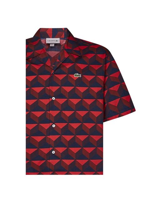 Lacoste Short sleeve shirts in Red für Herren