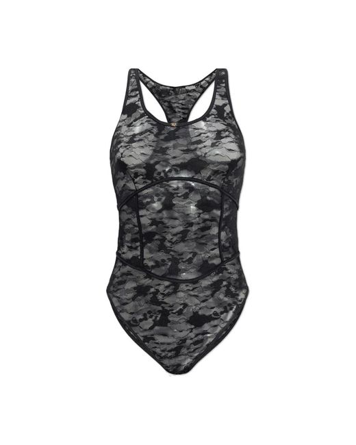 DIESEL Tops ,Zwart ,Leer Ezzy-Utlt Body in het Black
