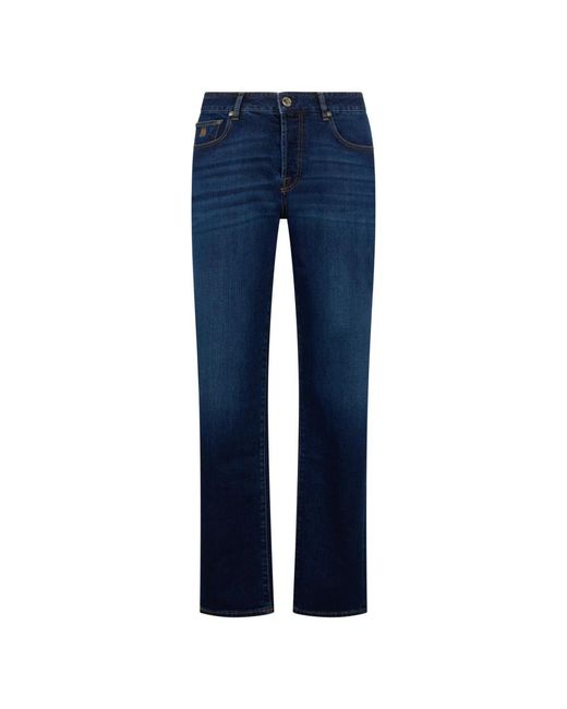 Moorer Blue Straight Jeans for men