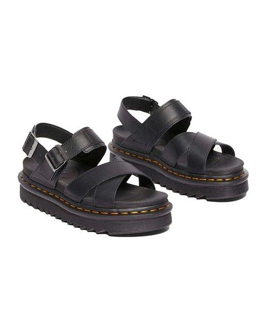 Dr. Martens Black Flat Sandals