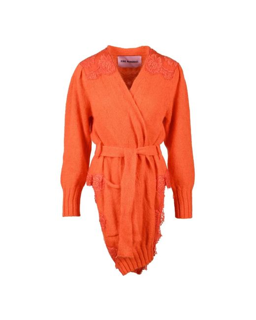 Cardigan in misto mohair di Pink Memories in Orange