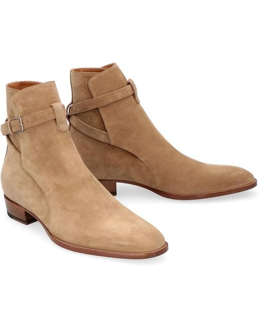 Saint Laurent Brown Ankle Boots for men