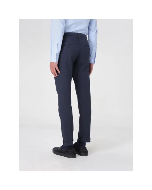Dondup Blue Slim-Fit Trousers for men