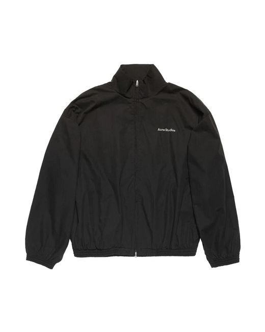 Acne Jassen ,Zwart ,Katoen Logo Jacket in het Black voor heren