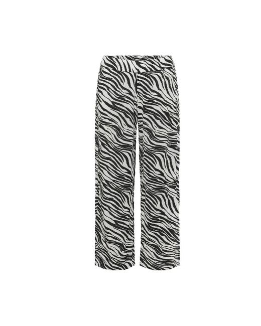 Wide Trousers Kaffe de color Gray