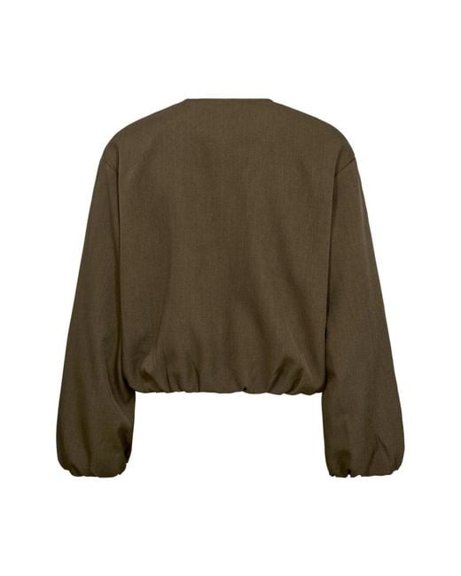 co'couture Green Ballon Reißverschluss Jacke Lunacc Stil