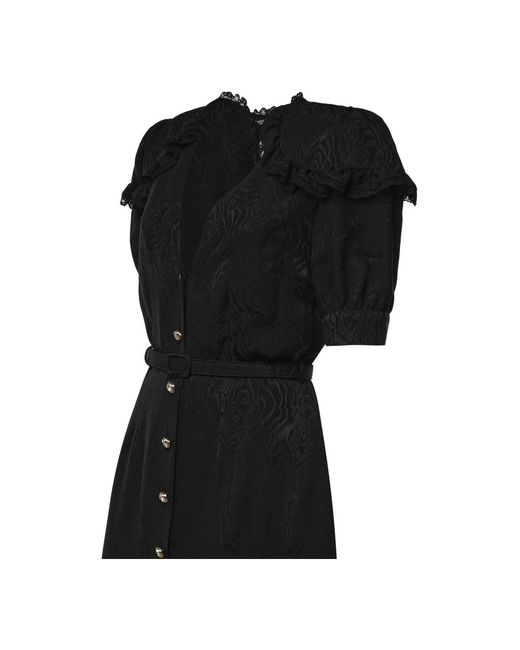 Alessandra Rich Black Shirt Dresses