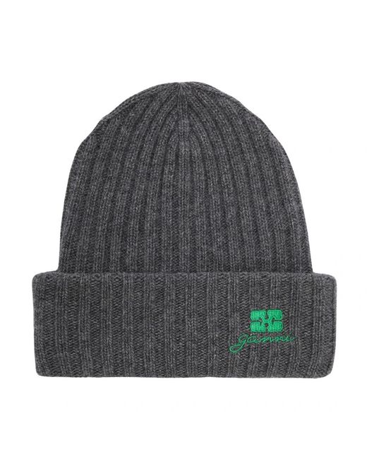 Ganni Gray Beanies