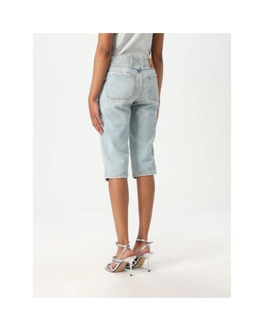 DIESEL Blue Blaue Denim Bermuda Shorts Mit Taschen