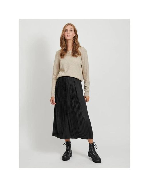 Vila Black Ril Strickpullover