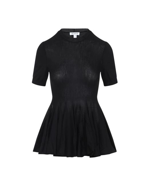 Alaïa Black Round-Neck Knitwear