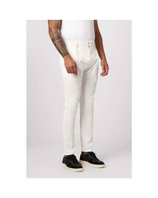 Dondup Broeken ,Wit ,Katoen Chino's in het White voor heren
