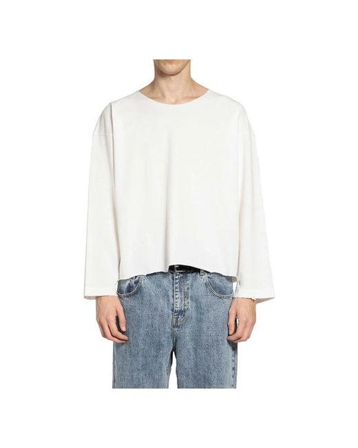 Second/Layer White Long Sleeve Tops for men