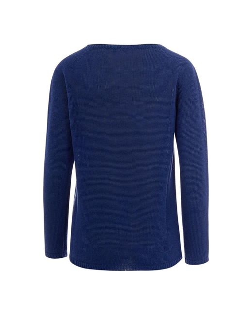Max Mara Blue Round-Neck Knitwear