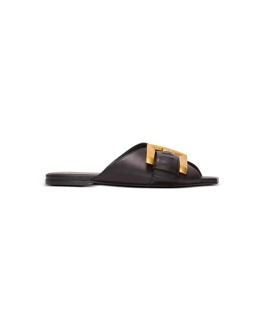 Balmain Brown Sliders