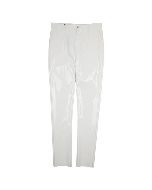 Dolce & Gabbana White Slim-Fit Trousers for men