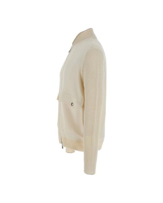 Eleventy Natural Bomber Jackets for men