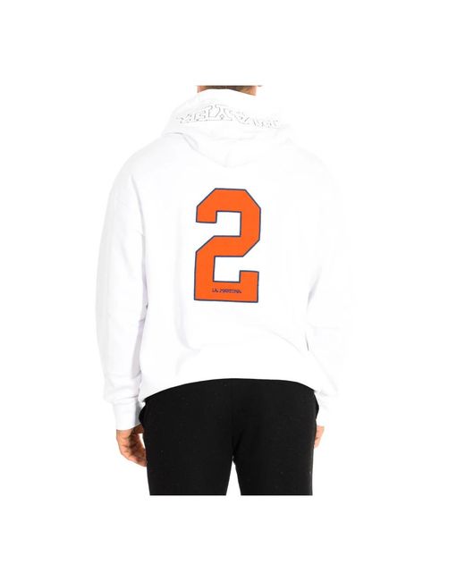 La Martina White Hoodies for men