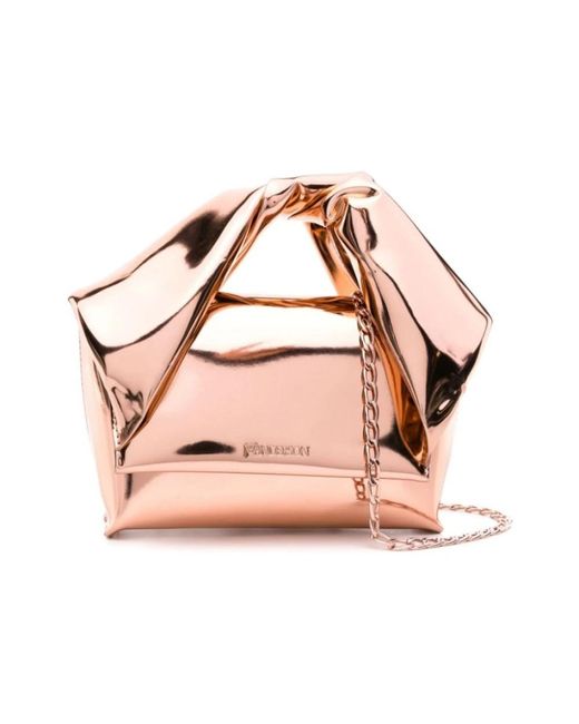 Rosa oro finitura specchiata borsa a tracolla di J.W. Anderson in Pink