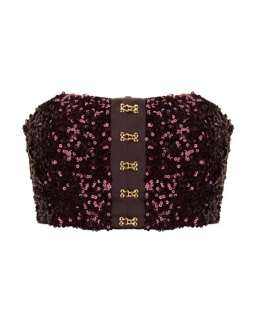 Elisabetta Franchi Red Sleeveless Tops