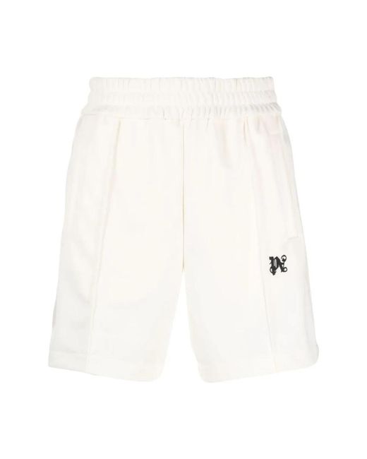Palm Angels White Casual Shorts for men