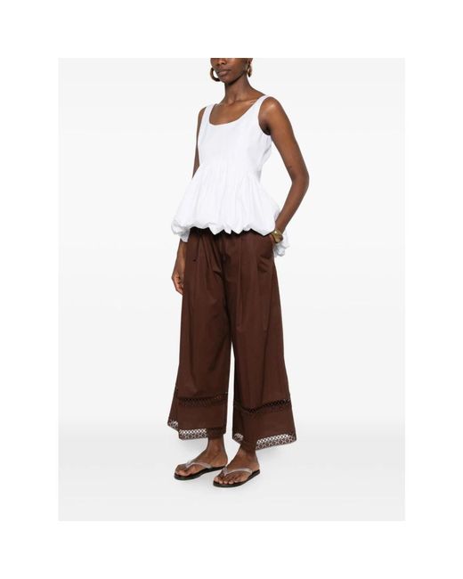 Twinset Brown Wide Trousers