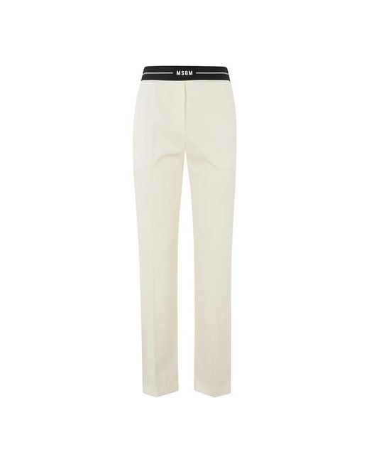 Trousers > slim-fit trousers MSGM en coloris Natural