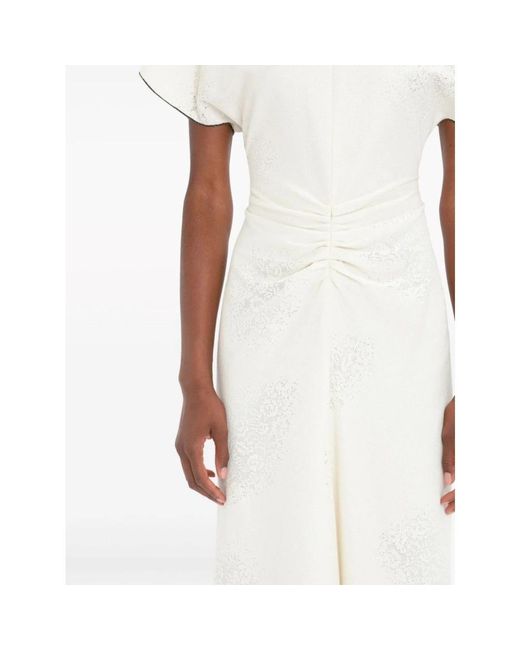 Victoria Beckham White Midi Dresses