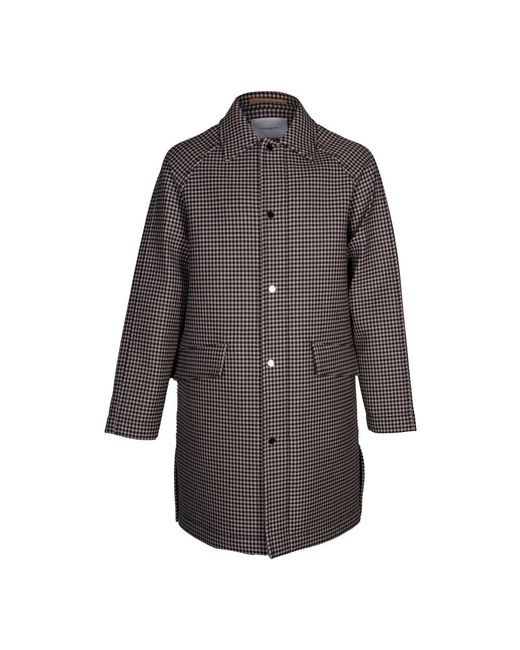 Paolo Pecora Gray Single-Breasted Coats for men
