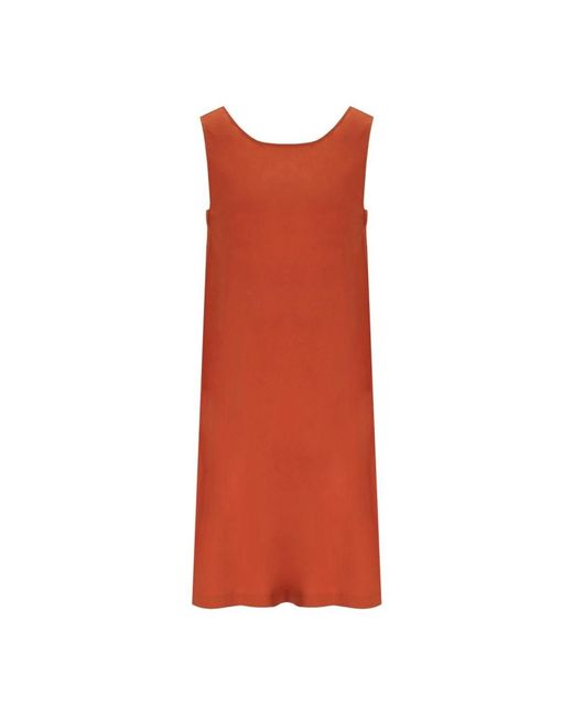 Max Mara Kleedjes ,Oranje ,Katoen Baksteenrood Mouwloze Strandjurk in het Red