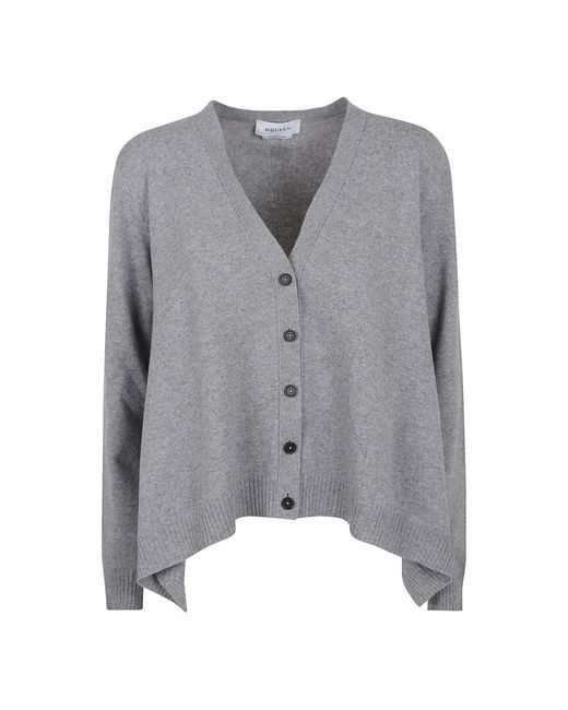 Alexander McQueen Gray V-Ausschnitt Cardigan Pullover