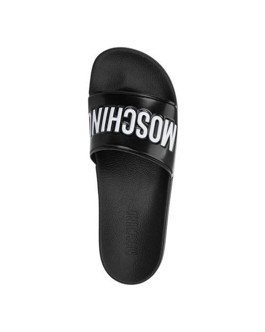 Moschino Black Sliders for men