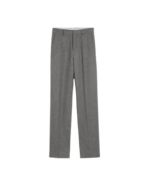 AMI Gray Straight Trousers
