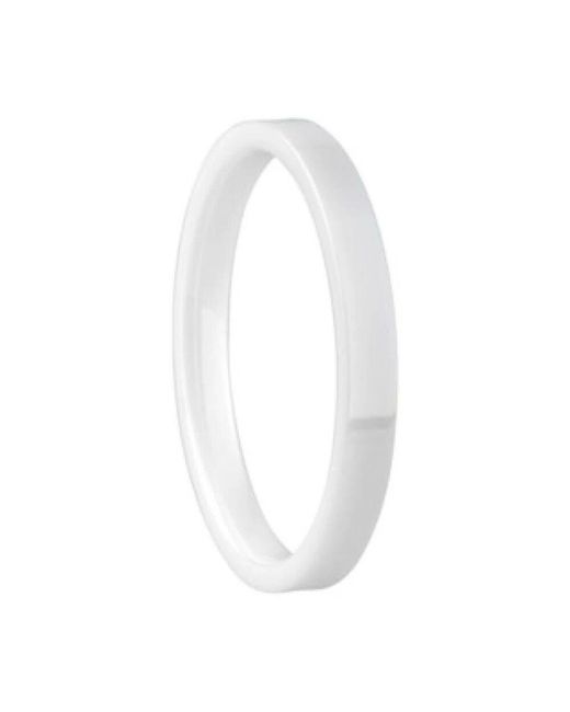 Bering White Eleganter Damenring Aus Weißer Keramik