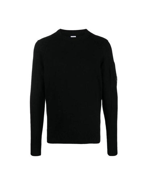 C P Company Black Round-Neck Knitwear for men