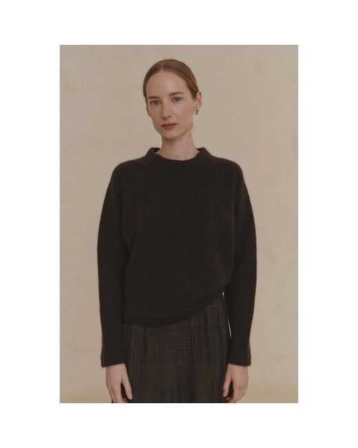 Cortana Black Round-Neck Knitwear
