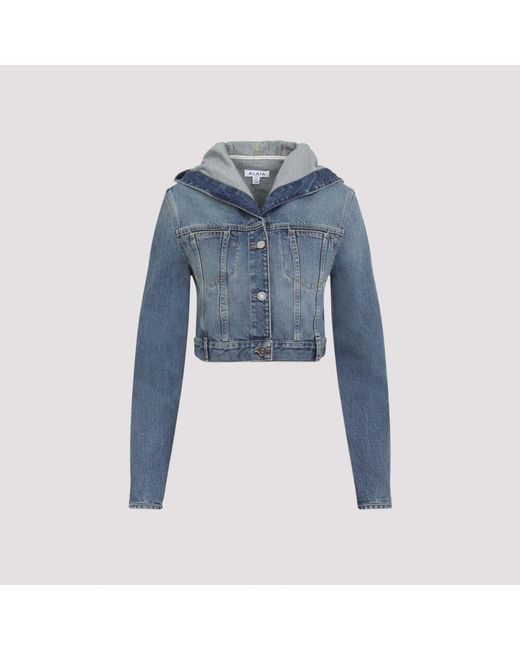 Alaïa Blue Blaue jacke für frauen
