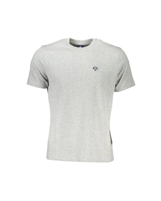 North Sails Tops ,Grijs ,Katoen Grijze Katoenen Logoshirt in het Gray voor heren