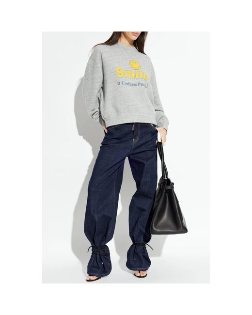 DSquared² Hoodies & Sweatvesten ,Grijs ,Sweatshirts in het Gray