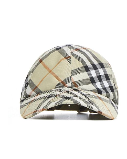 Burberry Canvas Baseball Cap in Metallic für Herren
