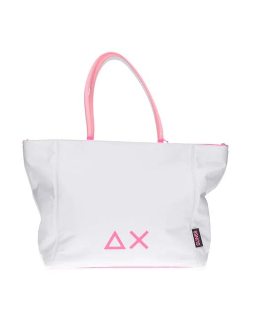 Sun 68 White Shopping Bags