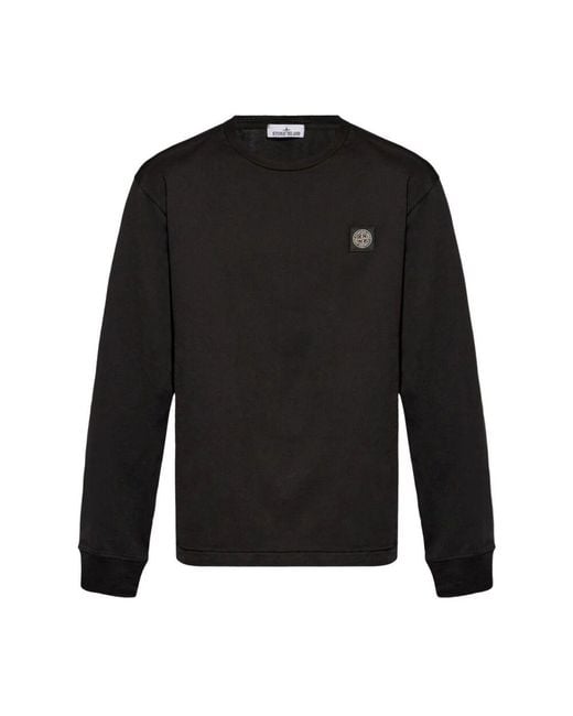 Stone Island Black Long Sleeve Tops for men
