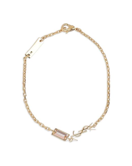 Saint Laurent Metallic Cassandre Charm Armband
