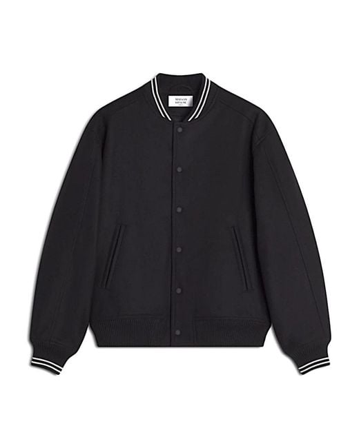 Maison Kitsuné Blue Bomber Jackets for men