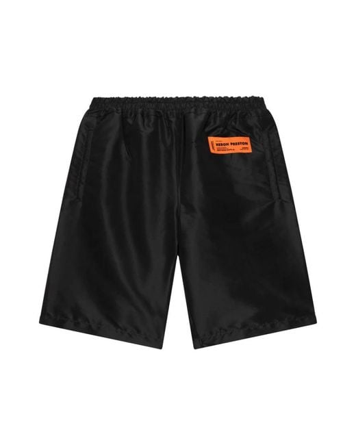 Heron Preston Black Short Shorts for men
