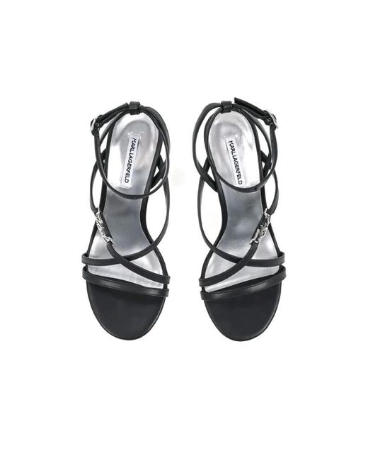 Karl Lagerfeld Black High Heel Sandals