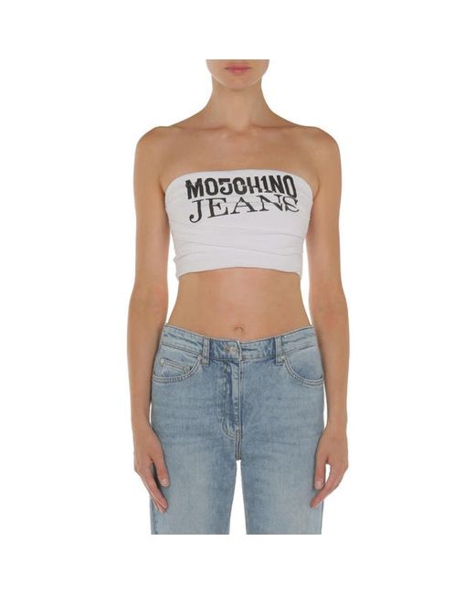 Moschino White Sleeveless Tops