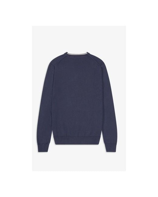 Fred Perry Hoodies & Sweatvesten ,Blauw ,Katoen Klassieke Trui Met Ronde Hals in het Blue voor heren