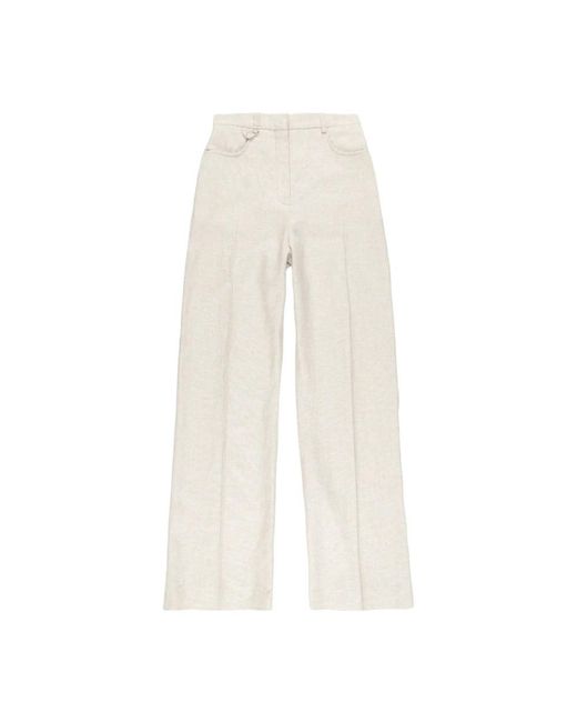 Jacquemus White Wide Trousers